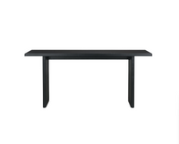 Grier 65" Black Wood w/ Black Cane Console Table
