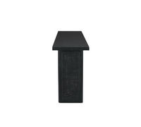 Grier 65" Black Wood w/ Black Cane Console Table