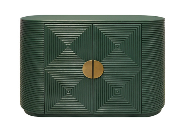 Forest Green Fluted Sideboard