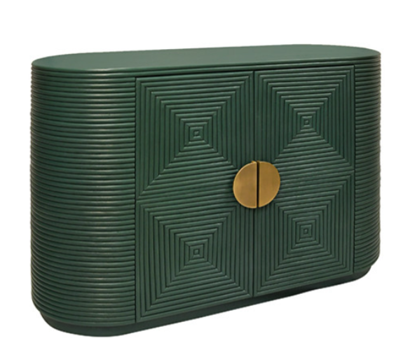 Forest Green Fluted Sideboard