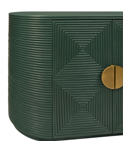 Forest Green Fluted Sideboard