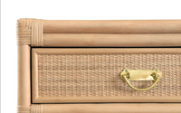 Tawny Beige Rattan Console Table