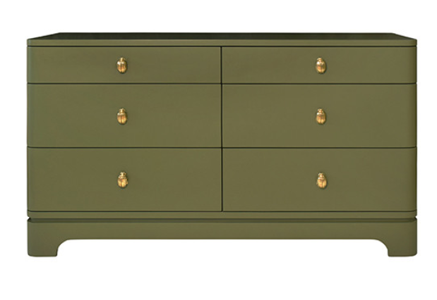 Light Pine & Gold Dresser