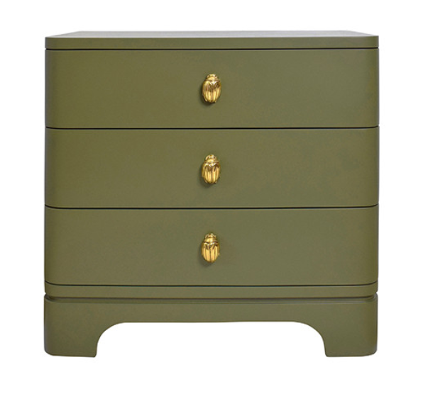 Light Pine & Gold End Table