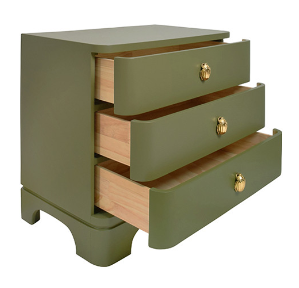 Light Pine & Gold End Table