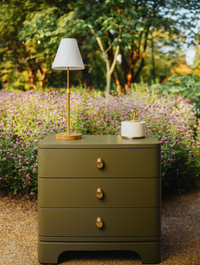 Light Pine & Gold End Table