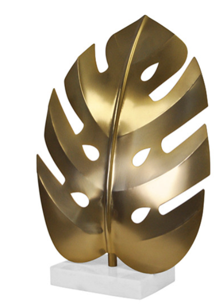Bold Brass Leaf Figurine