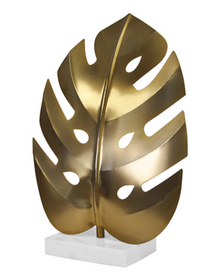 Bold Brass Leaf Figurine