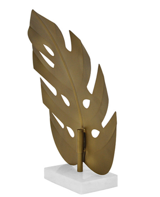 Bold Brass Leaf Figurine