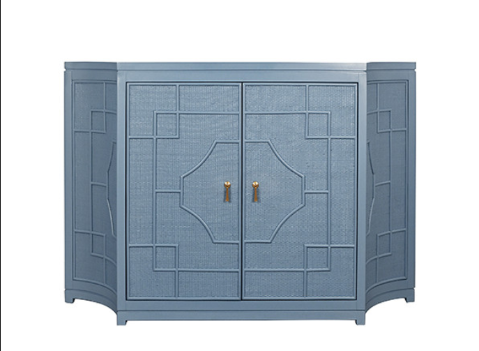 Geometric Oceanic Blue Cabinet