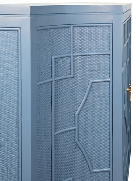 Geometric Oceanic Blue Cabinet