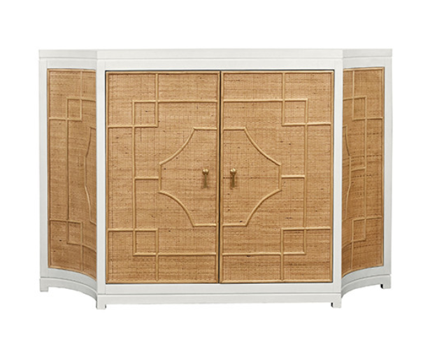 Geometric Rattan Cabinet