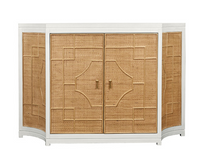 Geometric Rattan Cabinet