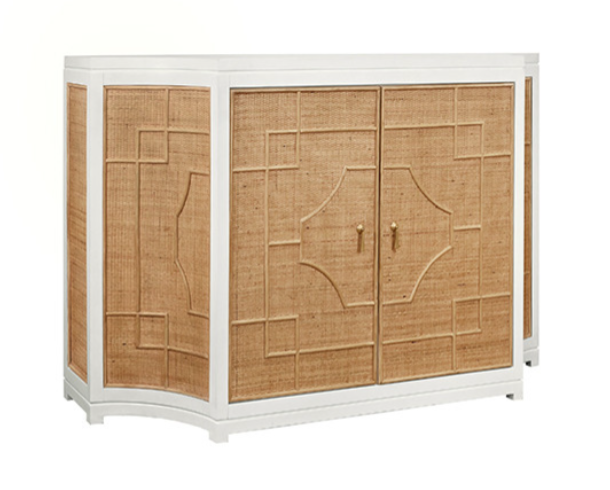Geometric Rattan Cabinet