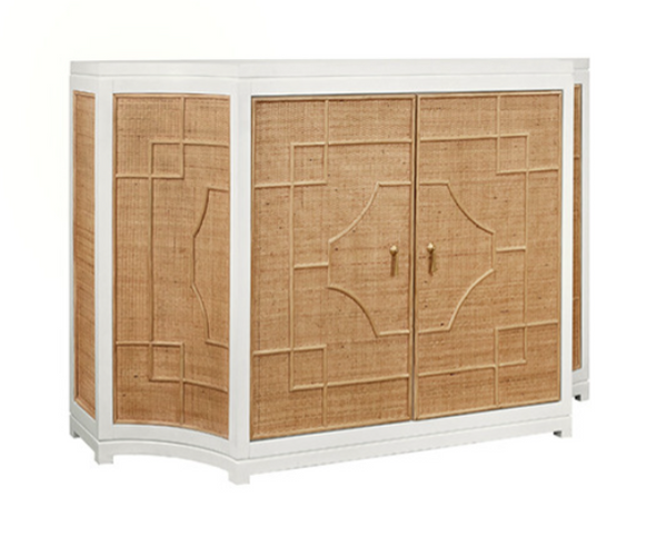Geometric Rattan Cabinet