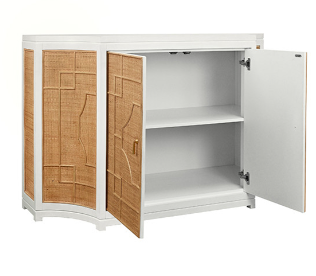 Geometric Rattan Cabinet
