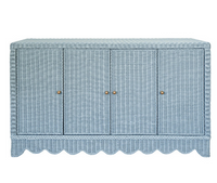 Scalloped Oceanic Blue Sideboard