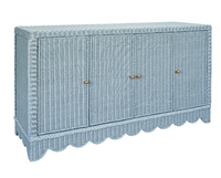 Scalloped Oceanic Blue Sideboard