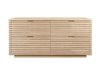 Soft Honey Brown Fluted Dresser