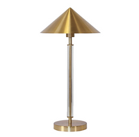 Triangular Crystal Brass Lamp