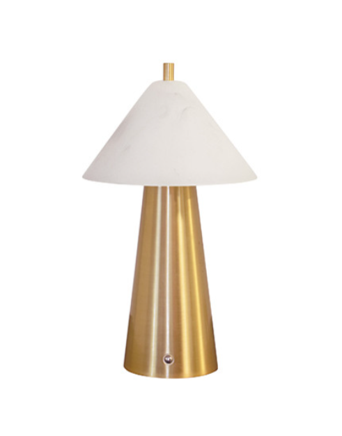 Seashell Marble & Gold Mini Lamp