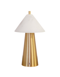 Seashell Marble & Gold Mini Lamp