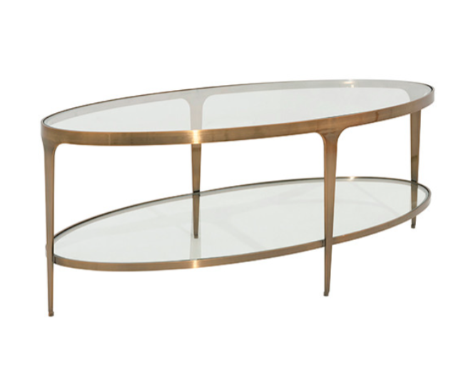 Shelby Glass & Gold Table