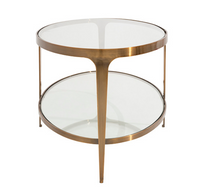 Shelby Glass & Gold Table