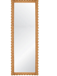 Gia Square Rattan Scalloped Mirror