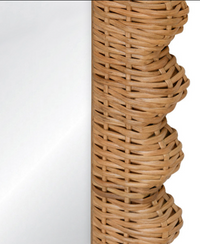 Gia Square Rattan Scalloped Mirror