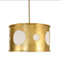 Hudson Gold Organic Drum Pendant