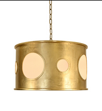 Hudson Gold Organic Drum Pendant