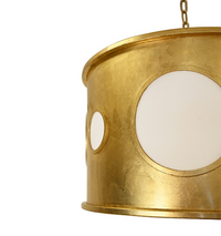 Hudson Gold Organic Drum Pendant