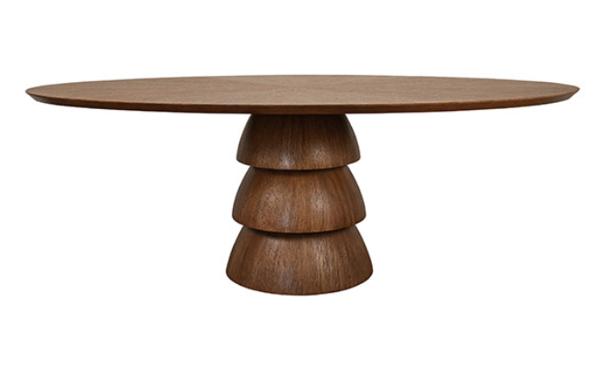 Oval Espresso Dining Table