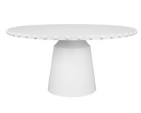 Lana Seashell Studded White Dining Table