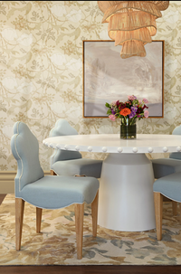 Lana Seashell Studded White Dining Table