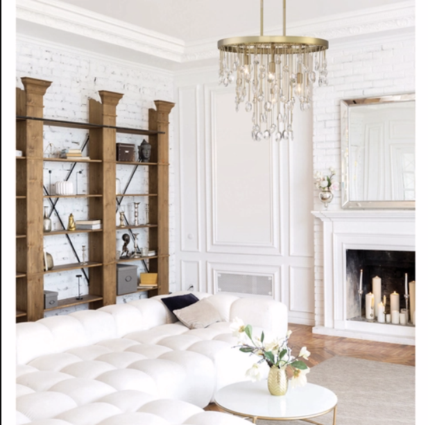 Livorno 4 light 21 inch Noble Brass Chandelier