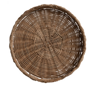 Scalloped Rattan Decorative Bowl