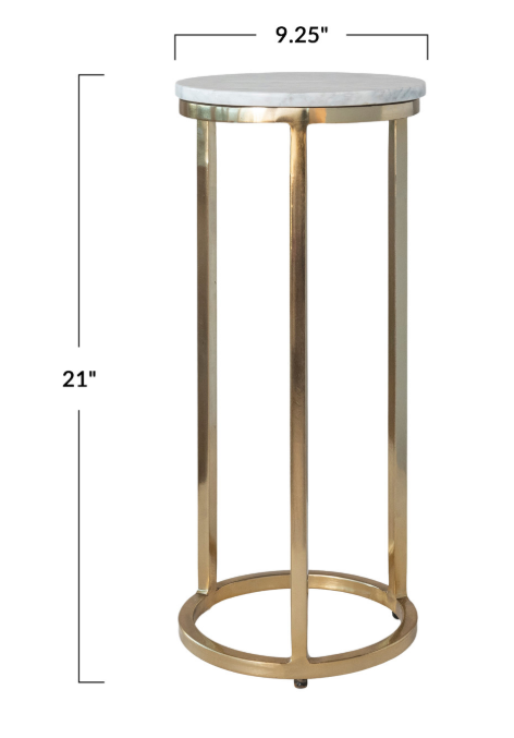 Gold & Agate Accent Table