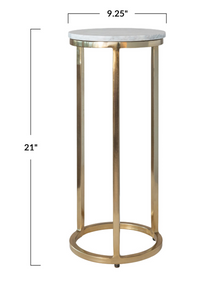 Gold & Agate Accent Table