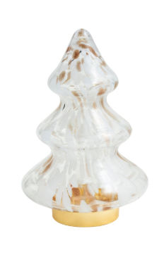 Large White & Gold Glass Tree