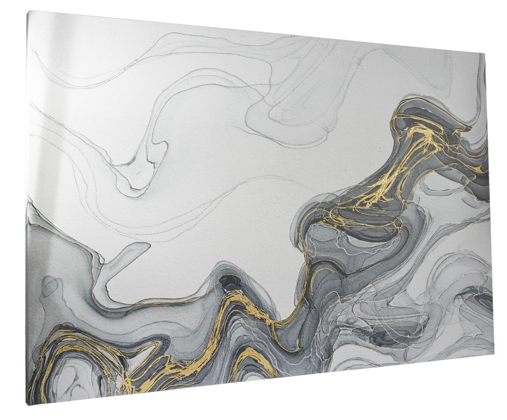 Golden Waves CANVAS ART 86"W, 58"H