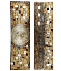 s/2 Brown Canvas Wall Art 70"x20"