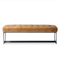 Wyatt Leather Bench