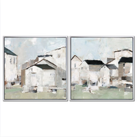 Farm Village Art, Set of 2