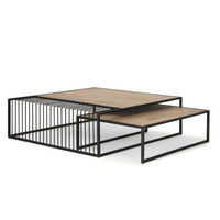 Miles Metal w/ Wood Nesting Coffee Table