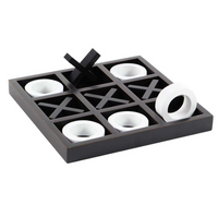 Black Wood Tic Tac Toe - Game Set