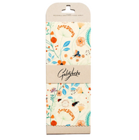 Reusable Beeswax Food Wraps: Pollinators Single Medium