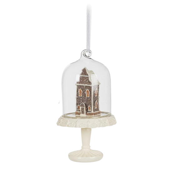 Gingerbread House Domes Ornament
