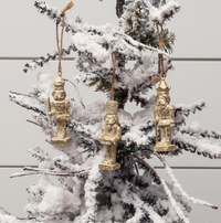 Champagne Nutcracker Ornaments Pk/2 Ast